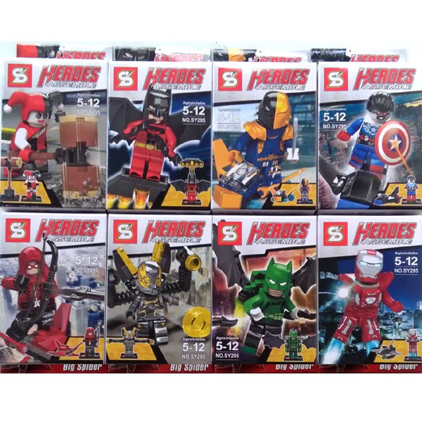 LEGO BRICK SY 295 HEROES ASSAMBLE HARLEY QUINN MINIFIGURE SET 8