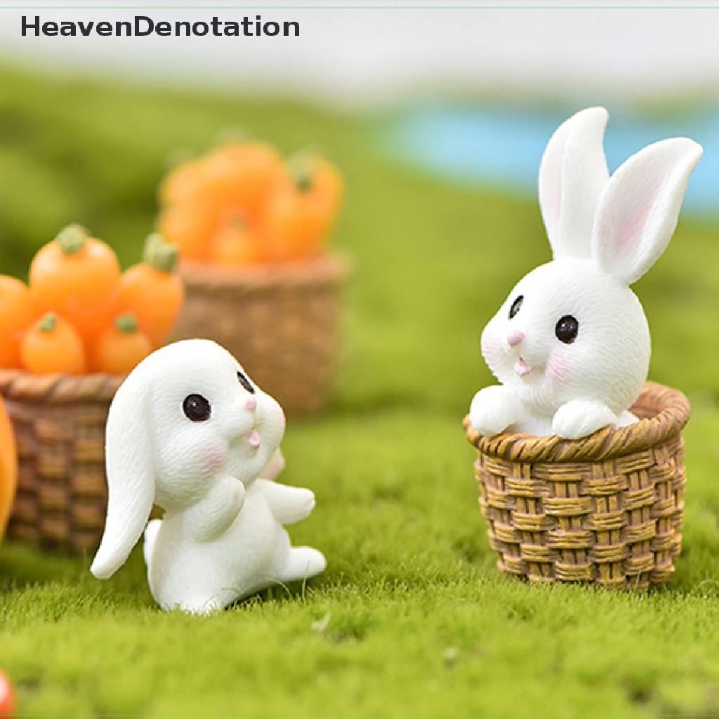 (Heavendenotation) Miniatur Kelinci Sunmmer Bahan Resin Untuk Dekorasi Taman