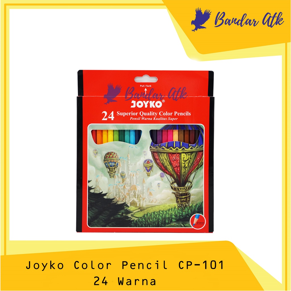 

JOYKO Color Pencil CP-101 Hexagonal Grip Pensil Warna - 24 Colors