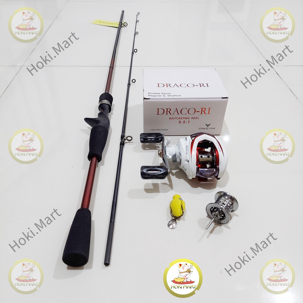 joran set seahawk + draco RI ( bait casting / bc ) free soft frog
