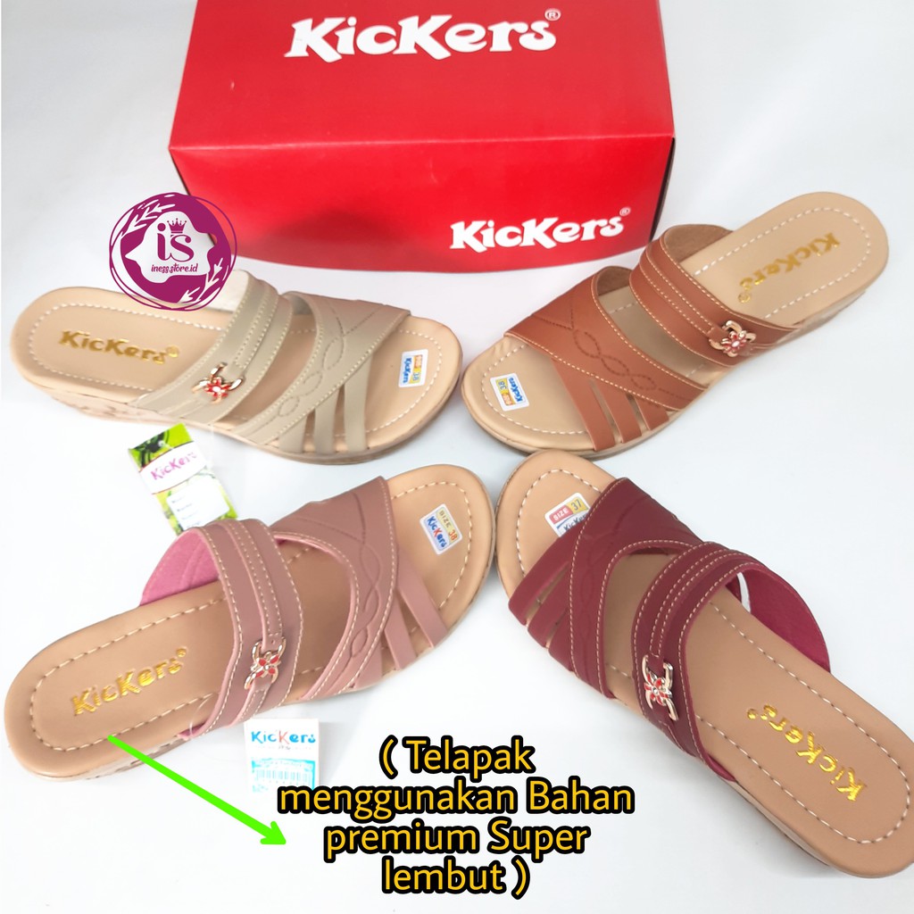 WEDGES SANDAL WANITA KICKERS TERLARIS KODE SLP17 MURAH GROSIR