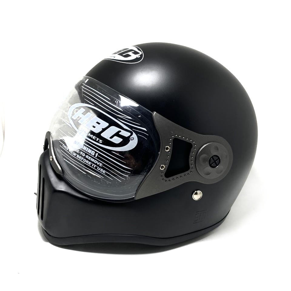 HELM CAKIL HBC PILOT VISOR POLOS + FREE Sarung Tangan Kulit (Helm HBC Cakil/Helm Retro/Helm Vespa/Helm Klasik)