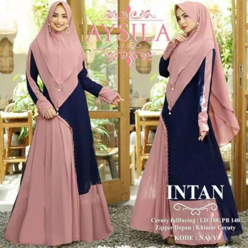 Baju Gamis Wanita Syar'i Muslim Remaja Sabinna Gamis Modis Wanita Lebaran 2021 Terbaru Super Kek Lt