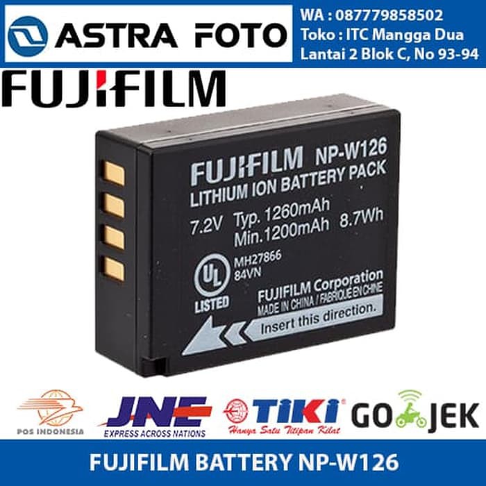 Battery FujiFilm NP-W126 Baterai FUJI XA10 XA2 XA3 XA5 XT10 XT20 XA1