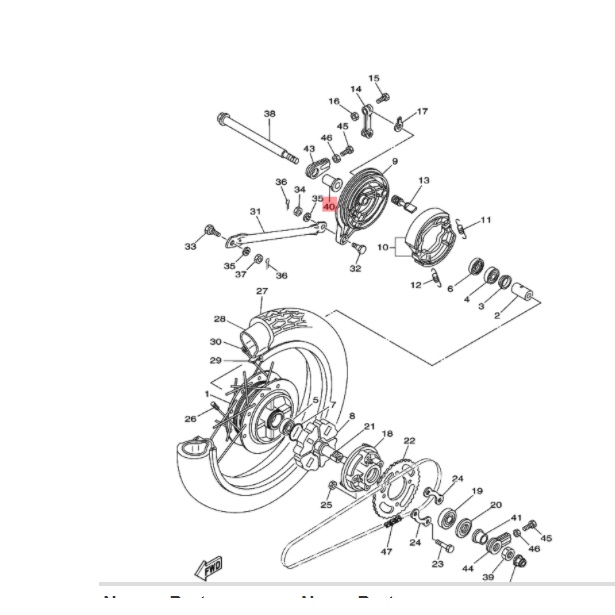 collar bosh bos tromol roda belakang kanan rxking rx king rxk yt115 original ygp 90387-15425