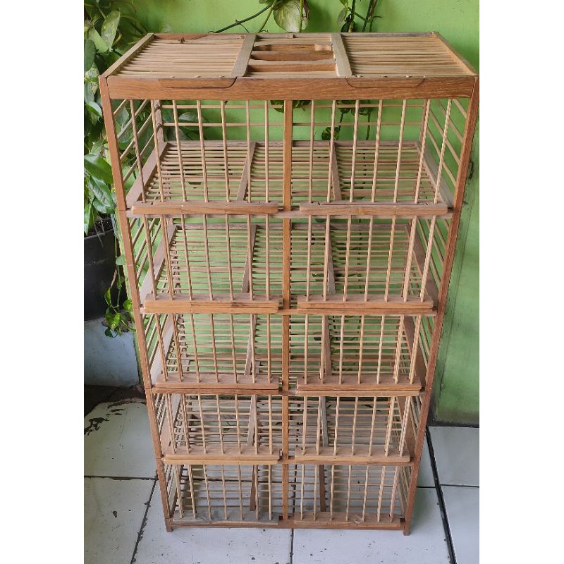 Dondang dongdang kandang kurungan lepas burung dara merpati balap kolongan pintu 10 kayu jati