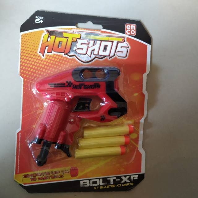 MAINAN PISTOL PISTOLAN MIRIP NERF GUN EMCO HOT SHOTS