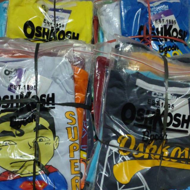 Kaos OSHKOSH size 2 4 6 8 tahun anak cowok cewek jumbo