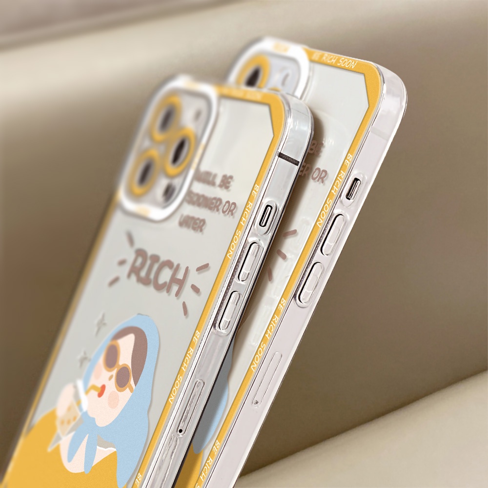 Soft Case TPU Transparan Motif Kartun Angel Eye Untuk iPhone 11 12 13 Pro Max X XR XS Max 13 12 Mini 7 8 Plus SE 2020 SE 2022