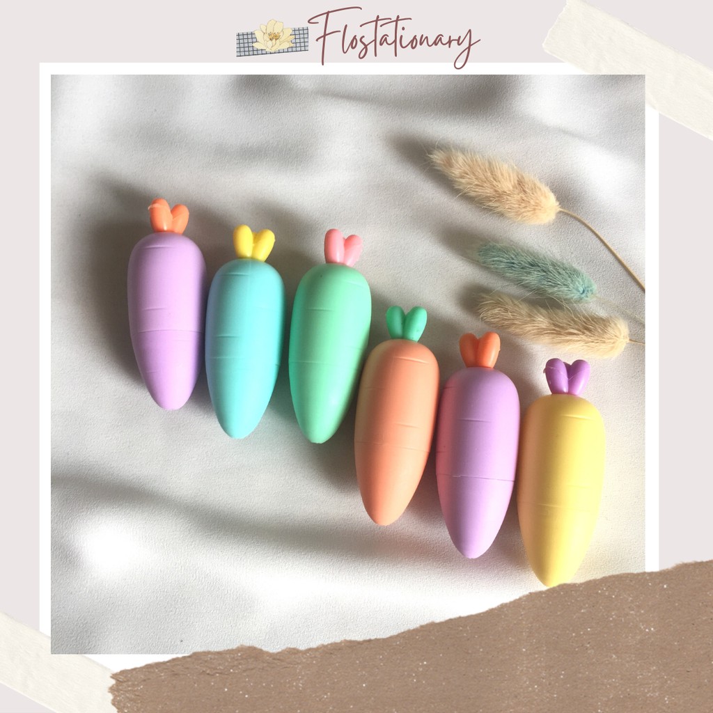 

Highlighter Carrot Pastel Color Stabilo Wortel Lucu