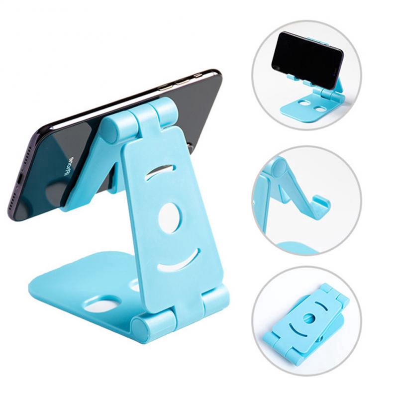 Universal Adjustable Phone Holder / Portable Plastic Phone Stand / Foldable Desk Tablet Mobile Phone Stand / Kompatibel dengan iPhone 11 Pro XS Max Android Phone Xiaomi Huawei Samsung