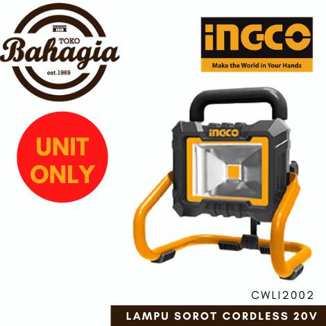PROMO TERBAIK LAMPU BATERAI / LAMPU KERJA / LAMPU SOROT CORDLESS 20V INGCO CWLI2002 LAMPU