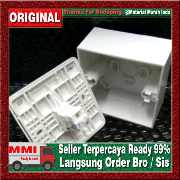 Faceplate rj45 + Modular cat6 + Box satu set