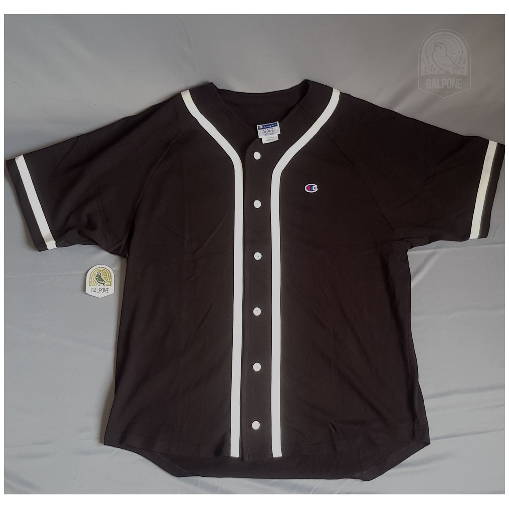 champion baseball jersey black