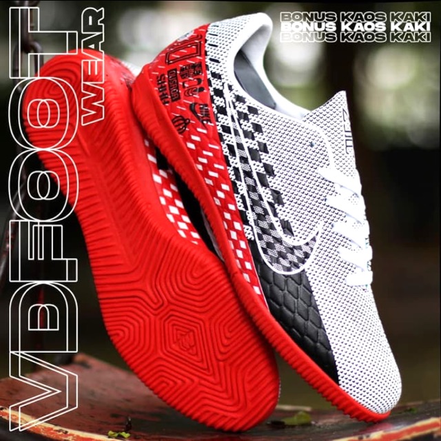 Sepatu Neymar Jr Nike Mercurial Hypervenom merah putih | Shopee Indonesia