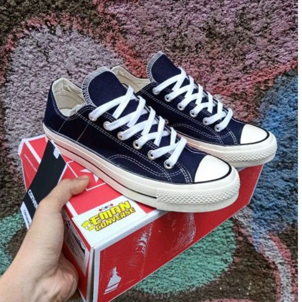 CONVERSE CT 70's LOW NAVY GLOSSY (KINCLONG) IMPORT MADE IN VIETNAM