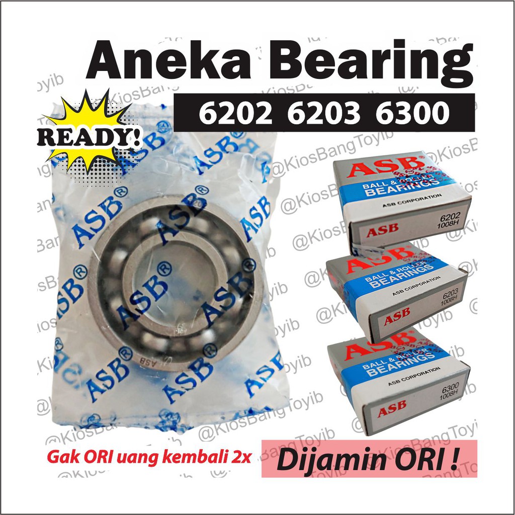 Aneka Bearing Laher Laker 6202  6203  6300 1008H ✶𝐎𝐑𝐈 𝐀𝐒𝐁✶