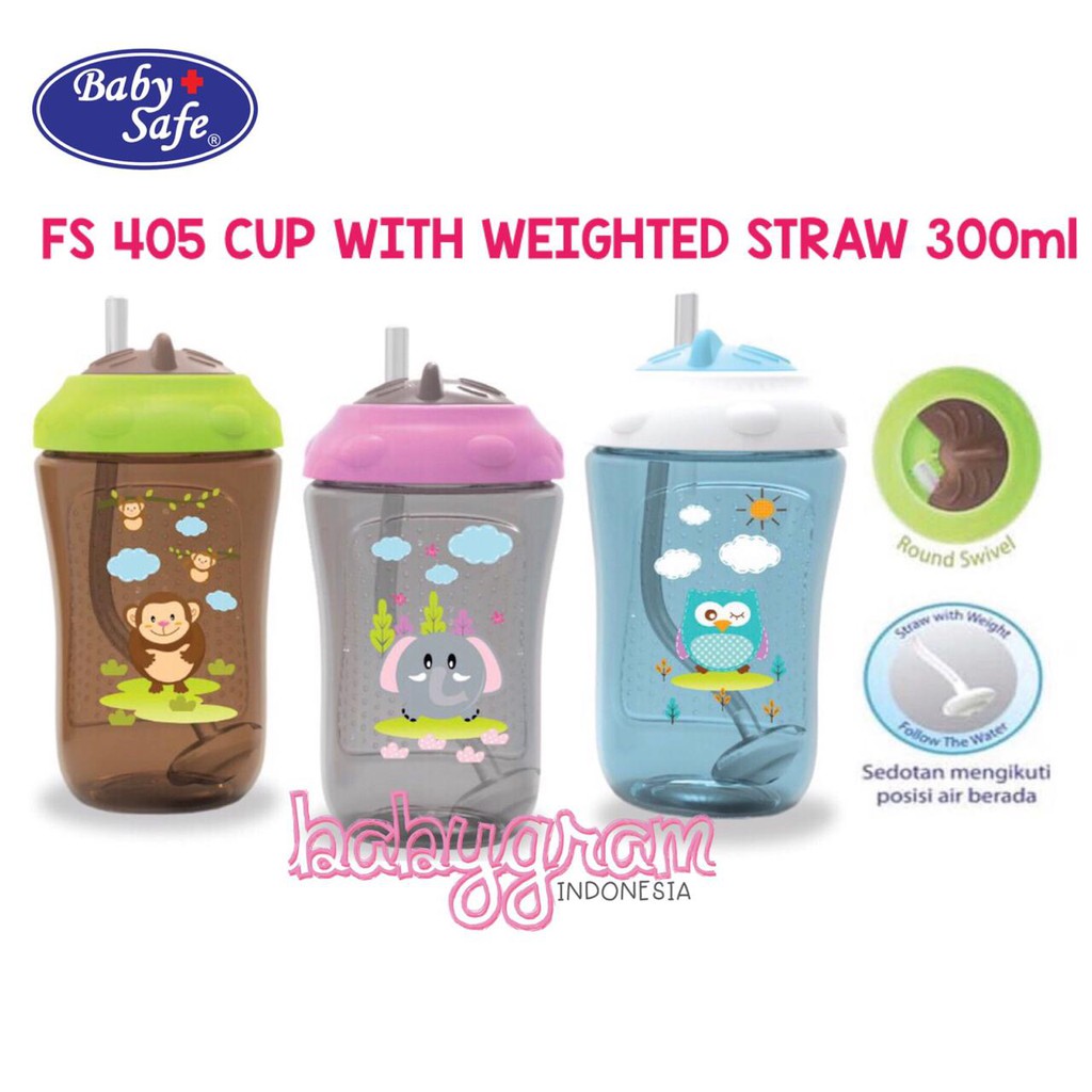 Babysafe FS405 Cup With Weighted Straw 300ml FS405 Baby Safe