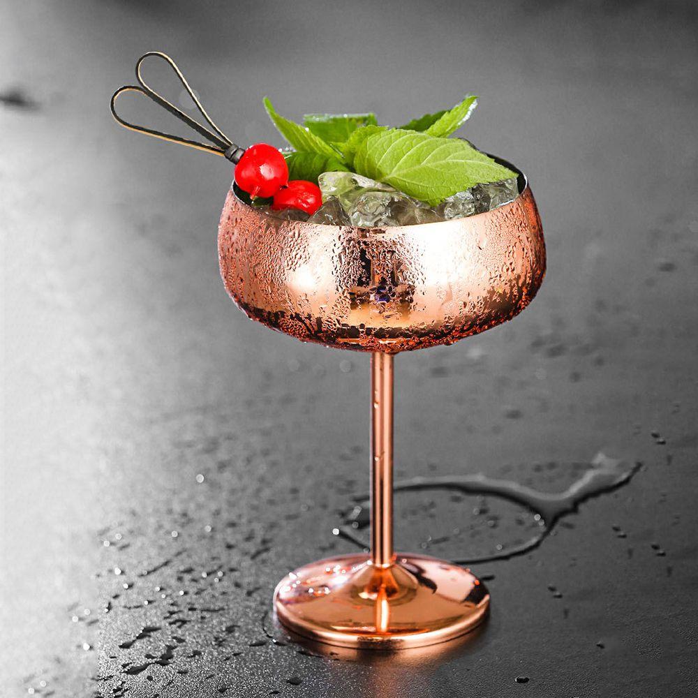 Solighter Goblet Red Wine Glass Cups Gelas Minum Logam Barware Beer Wine 450ML/15.2oz
