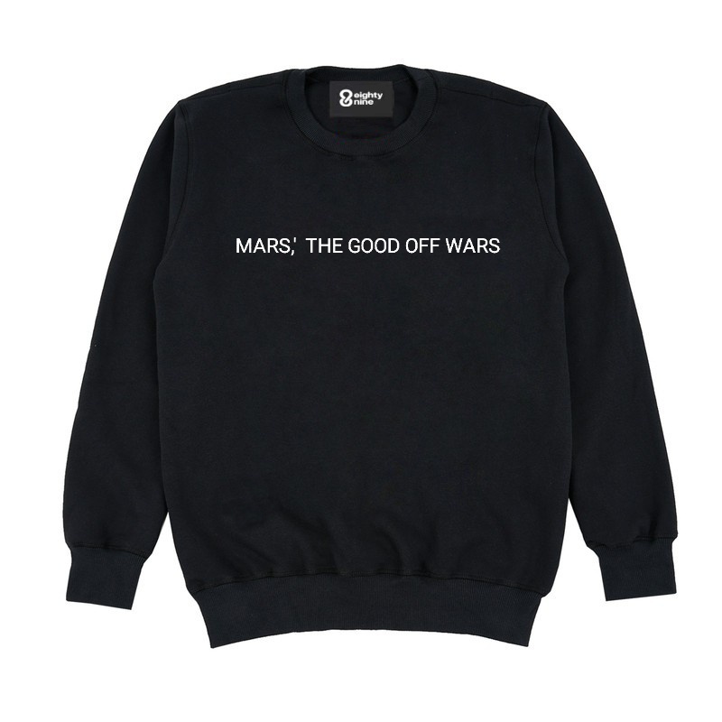 Mars Crewneck Pria Eighty Nine Sweater Wanita Black