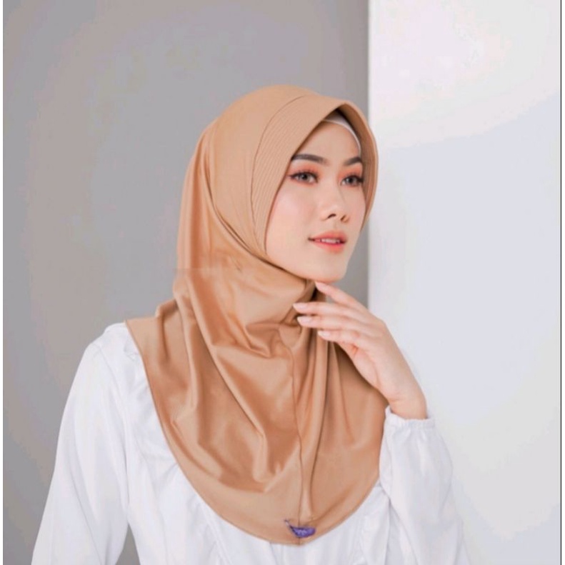 (PREMIUM)HIJAB SPORT BY KHALISA/ HIJAB BERGO SPORT/Jilbab Volly Bahan Jersey