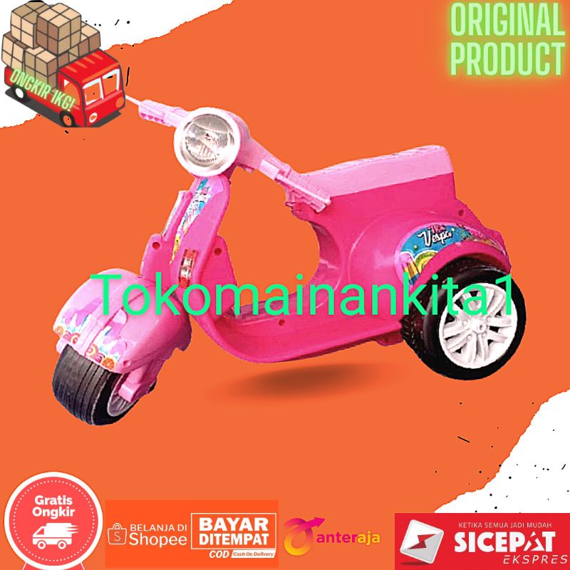 Motor Vespa Anak Vespa Mini Anak Musik Motor Motoran Sepeda Roda Tiga 3