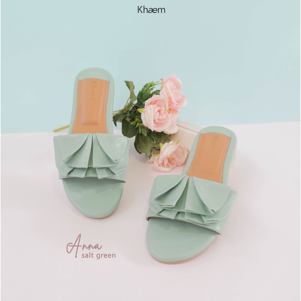 Anna Sandals by Khaem x EmmaQueen-Salt Green