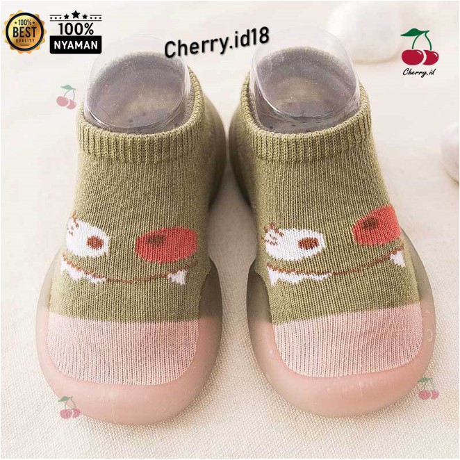 Cherry COD Sepatu Bayi / Sepatu Prewalker Karakter Lucu Bahan Anti Selip / Kaos Kaki Bayi - WZ04