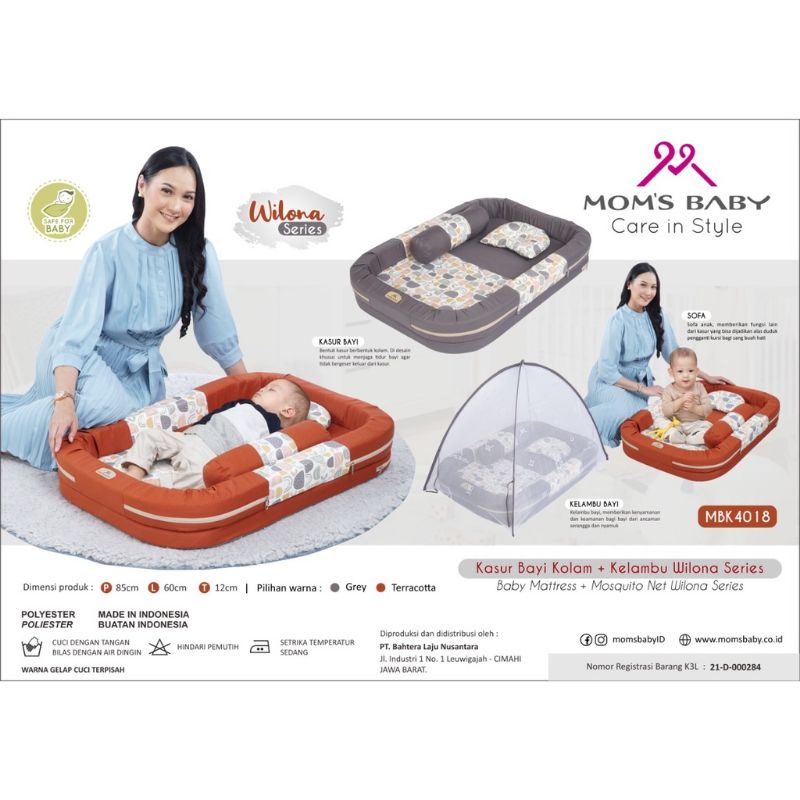 MOMS BABY-KASUR BAYI KOLAM+KELAMBU WILONA SERIES MBK 4018