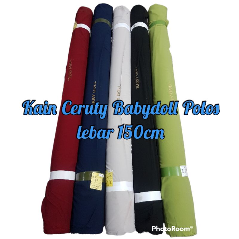 Bahan Kain Ceruty Babydoll Polos 02 kain ceruti baby doll halus lembut murah meteran