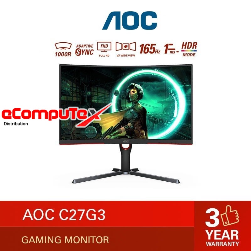 MONITOR LED AOC C27G3 27&quot; INCH / MONITOR LED AOC C27G3 27&quot; INCH RESMI