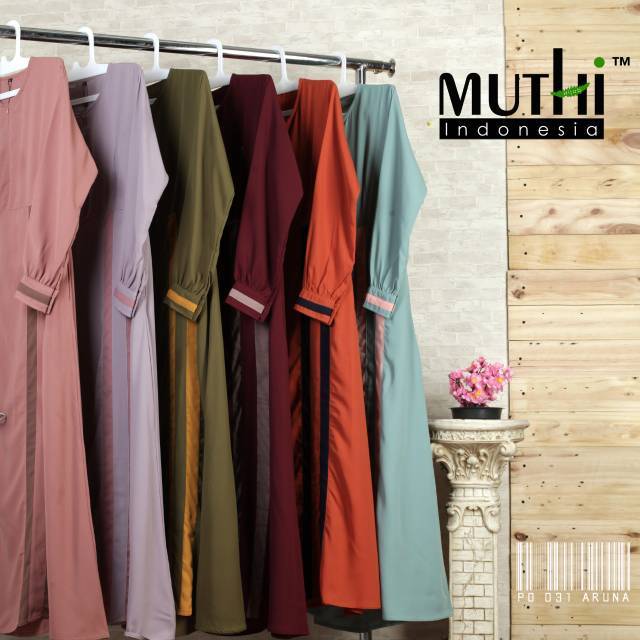 Gamis set syari hijab premium original franchcrepe "Aruna set"