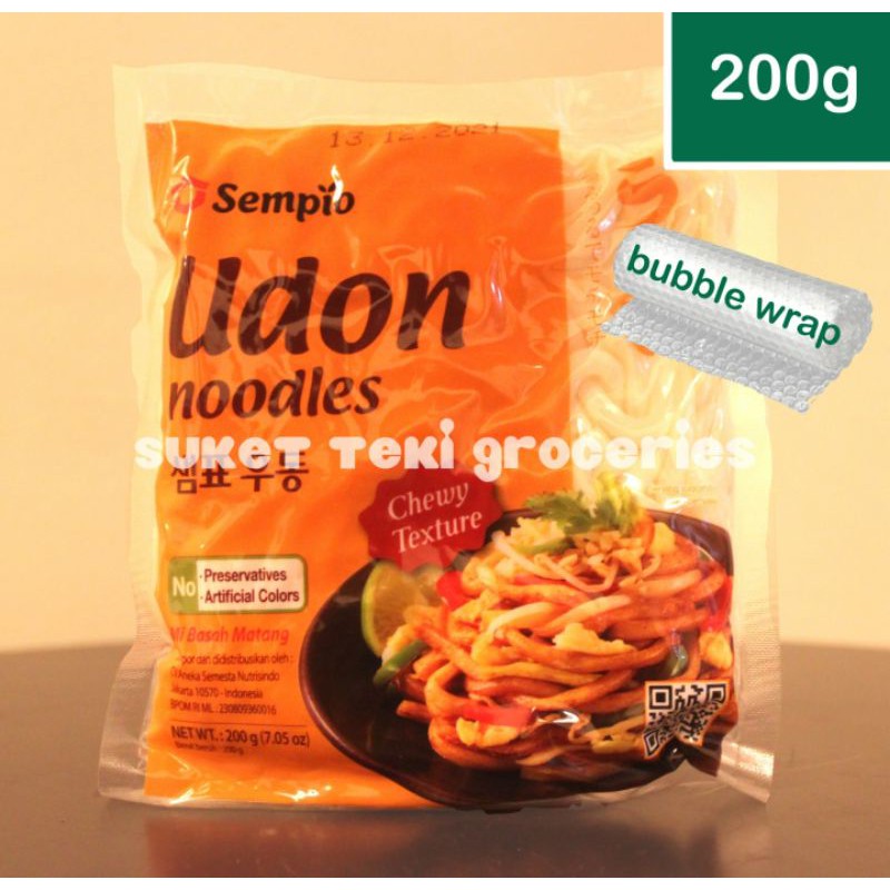Sempio Korean Udon Noodles 200g Chewy Texture Basah Matang
