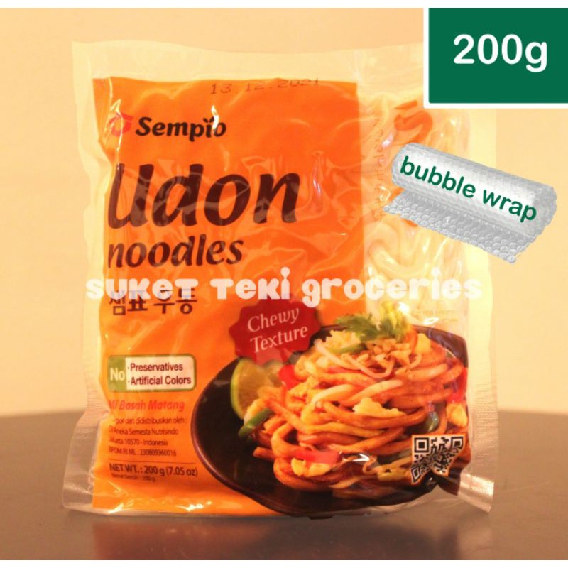 Sempio Korean Udon Noodles 200g Chewy Texture Basah Matang