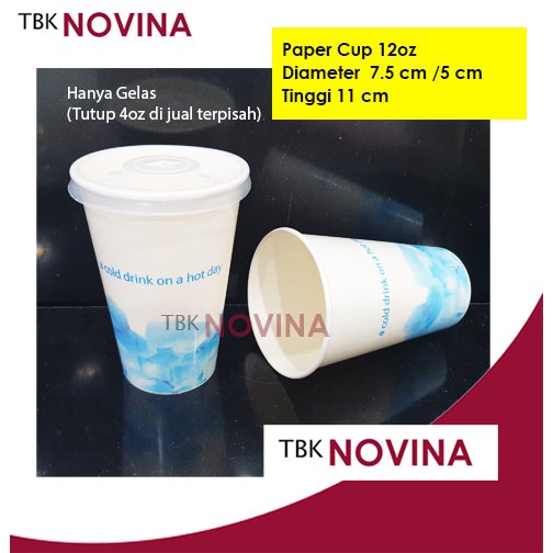 [50PCS] Paper Cup 12oz pack 50pcs Gelas Kertas Kopi Teh Panas 360ml Coffee 12 Oz