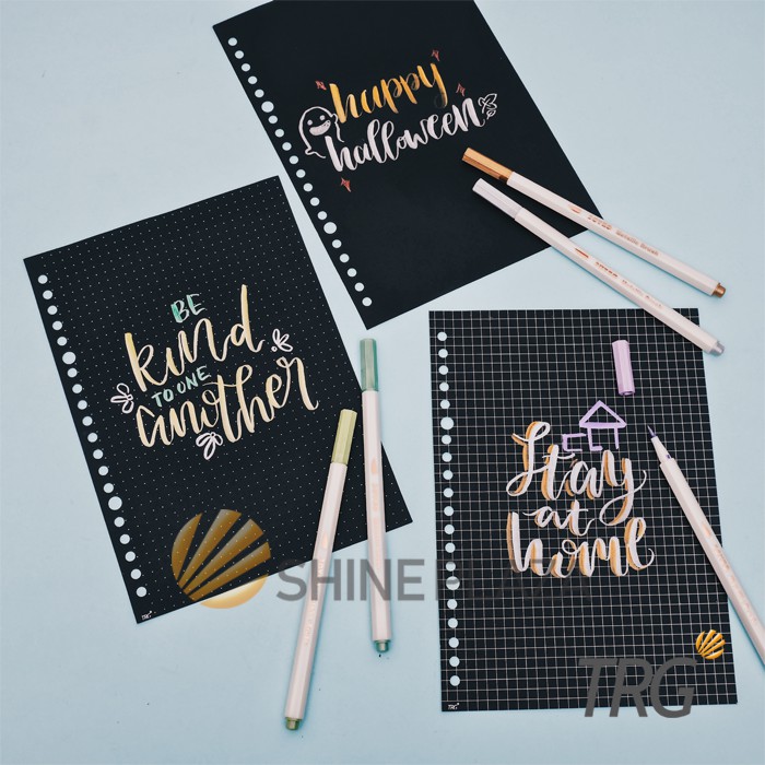 

Isi Loose Leaf Hitam A5 TRG - Refill Binder Black Paper Dotted Grid Plain A5 TRG