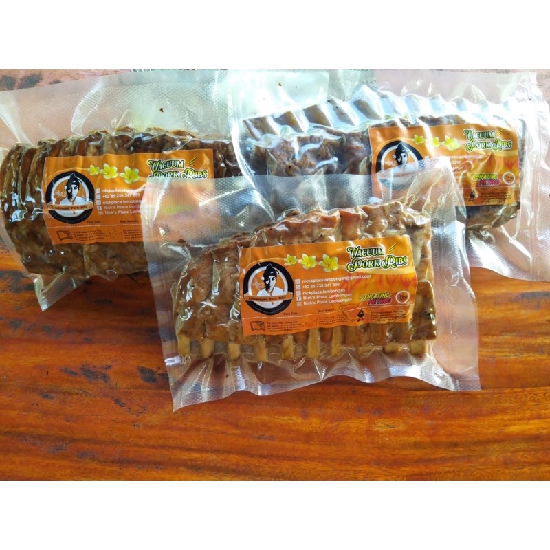 

pork ribs bali siap saji extra sauce bbq kemasan vacum