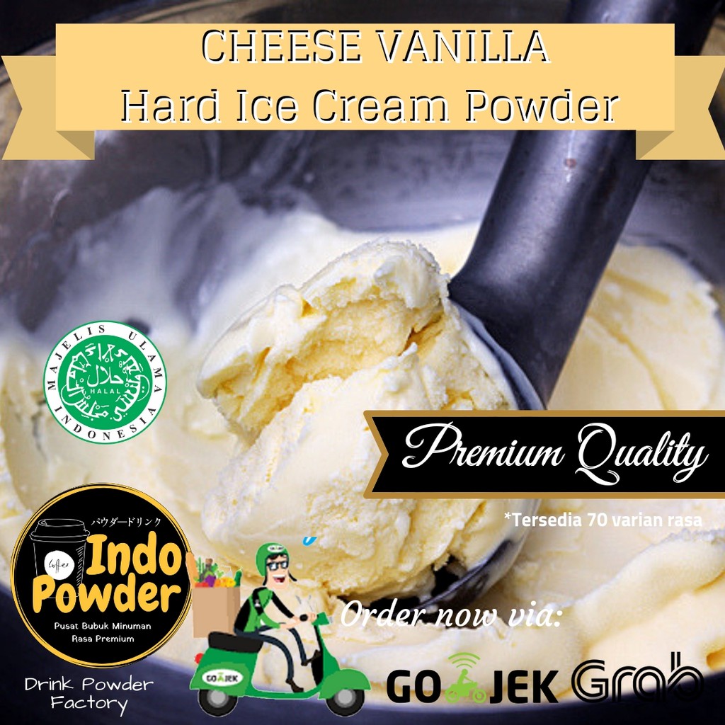 Cheese Vanila HARD ICE CREAM Powder 1Kg - Bubuk Ice Cream Cheese Vanilla 1Kg