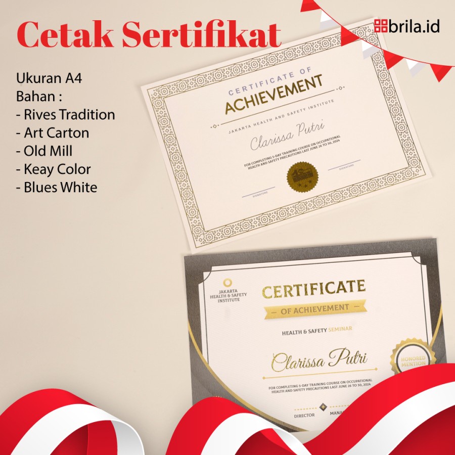 

CETAK SERTIFIKAT TANPA GOLD FOIL