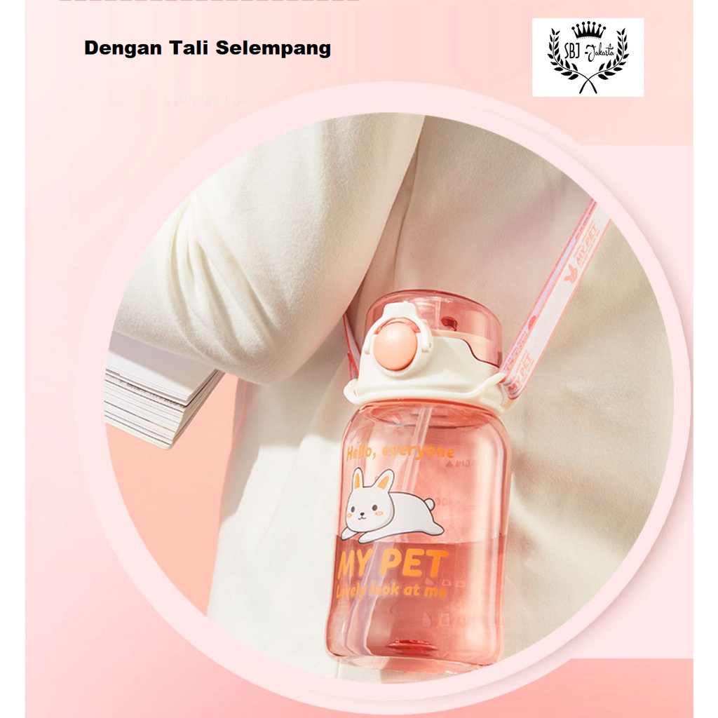 BOTOL MINUM ANAK Diller My Pet TRITAN BPA FREE 550ml dengan Sedotan