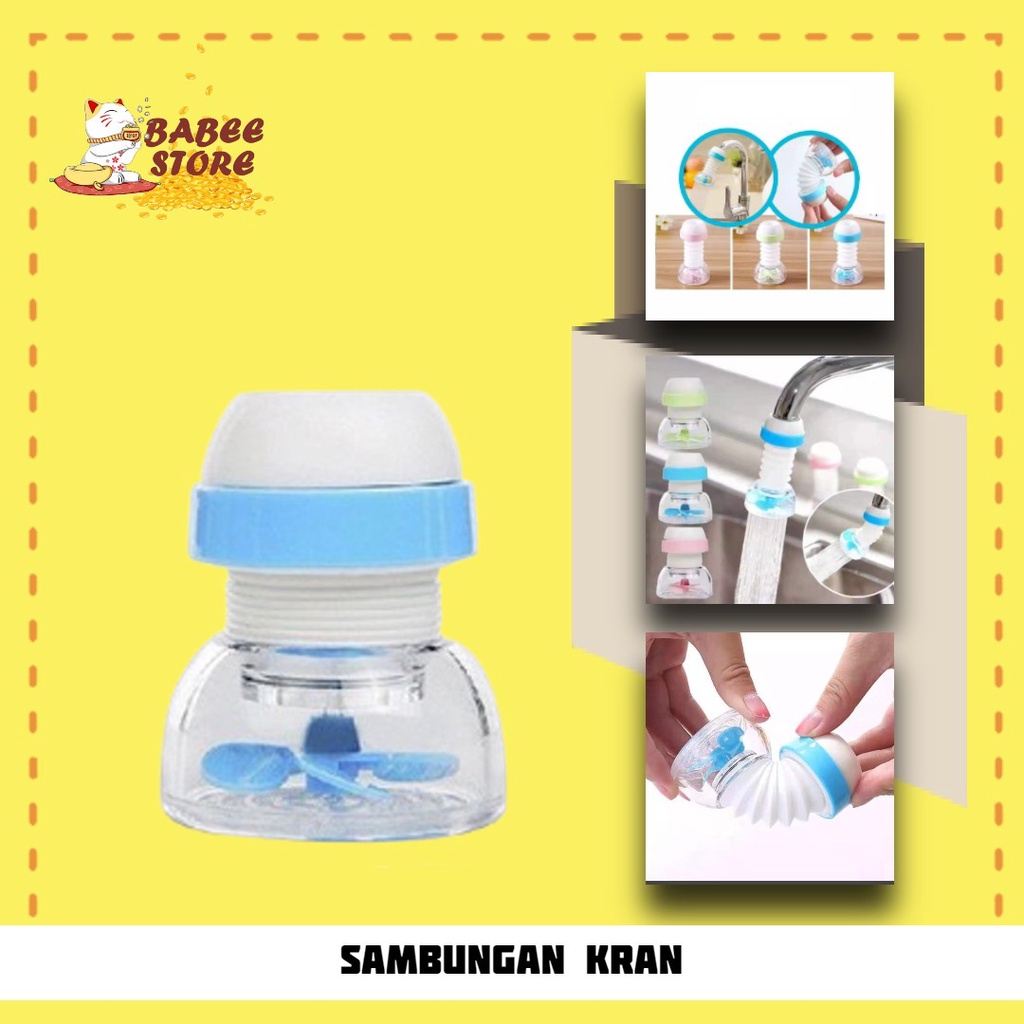 BABEE -Sambungan Keran Kran Air kekinian/Sambungan Kran Air Wastafel/Spiral dengan rotasi 360 deraja