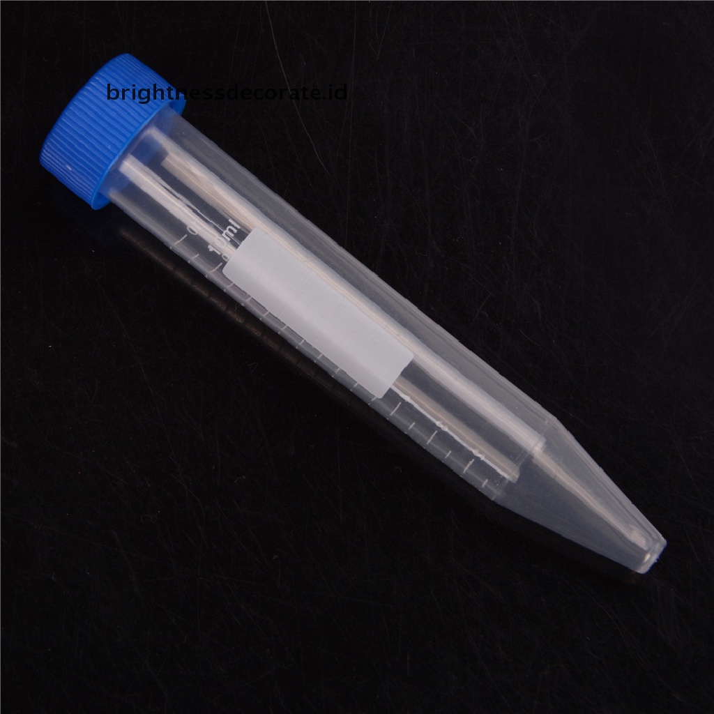 10pcs Tabung Sentrifugal Bahan Plastik Ukuran 10ml Dengan Tutup Putar