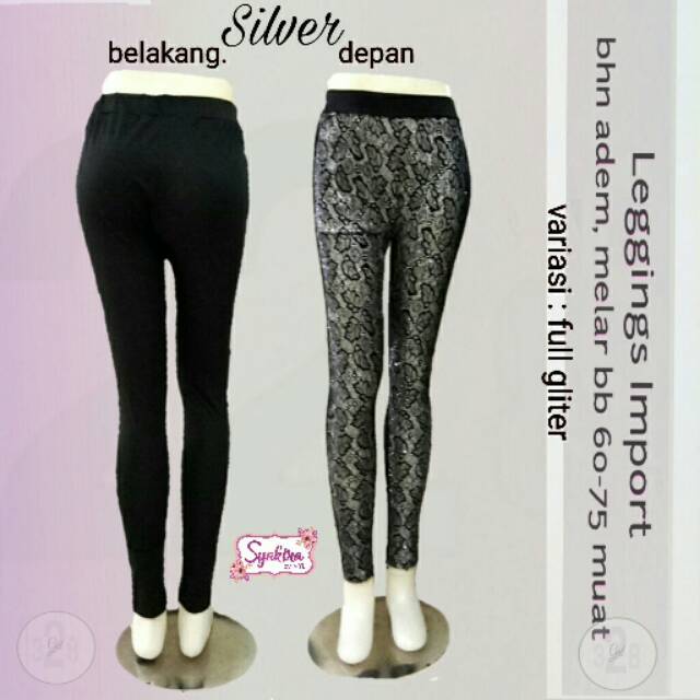 Celana Legging Silver