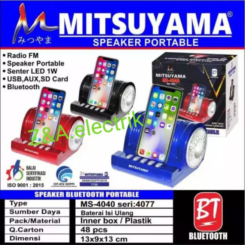 Speaker Bluetooth Portable MS-4040 Seri 4077