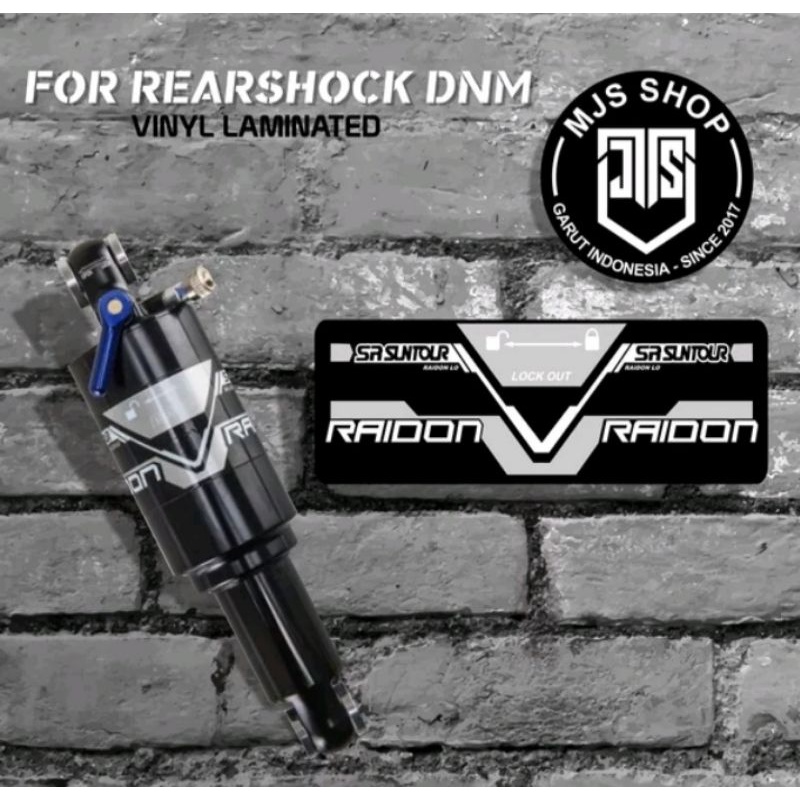 sticker decal rearshock sepeda MTB suntour raidon