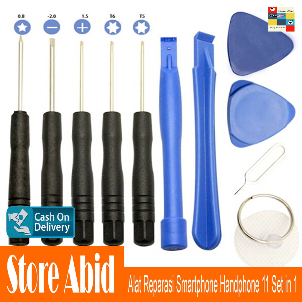 Peralatan Reparasi 11 in 1 Repair Tools Set Handphone Smartphone