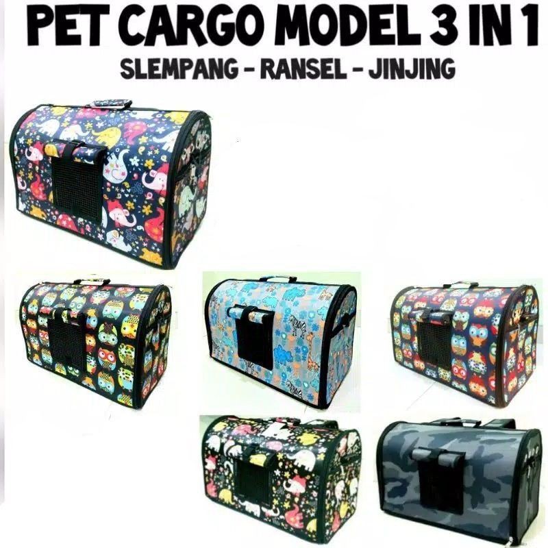 HS Pet cargo 3 in 1 Tas Kucing dan hewan / Pet carrier