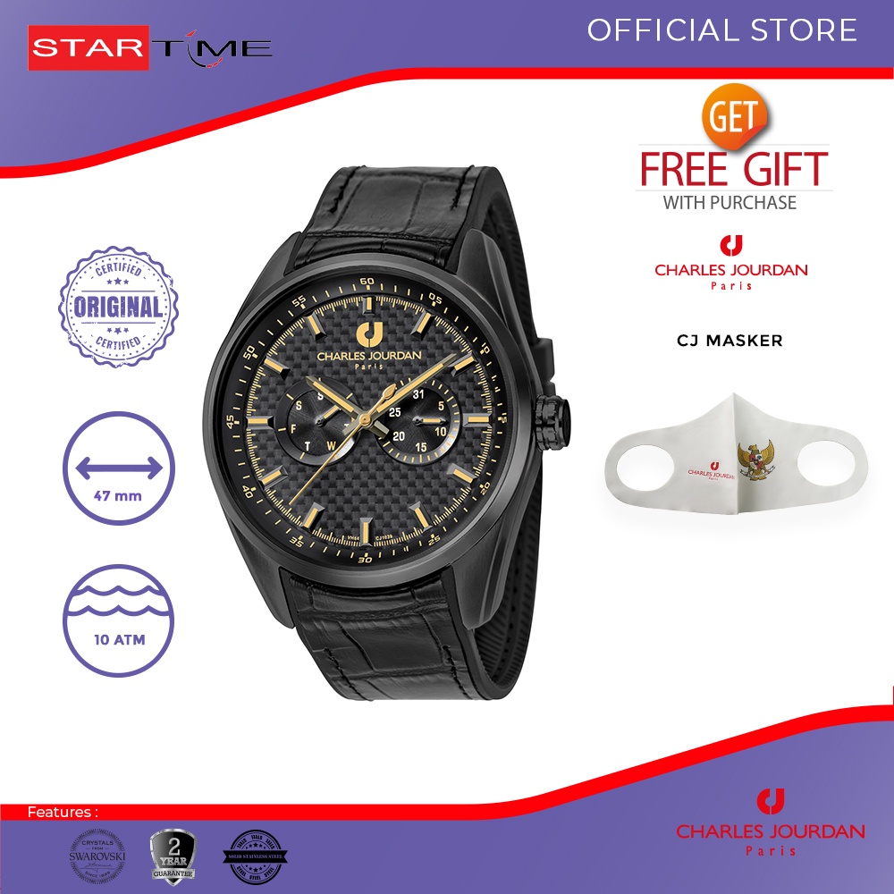 Jam Tangan Charles Jourdan  Jam Tangan Pria CJ1039-1732M Original