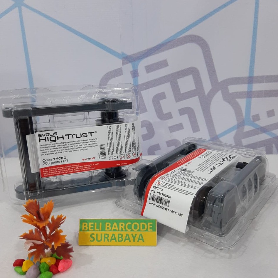 RIBBON ID CARD PRINTER EVOLIS WARNA (YMCKO) PN: R5FP00308 ORIGINAL