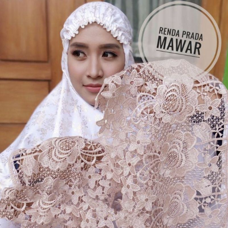 mukena prada dewasa bahan katun /mukena prada Super Mewah elegant